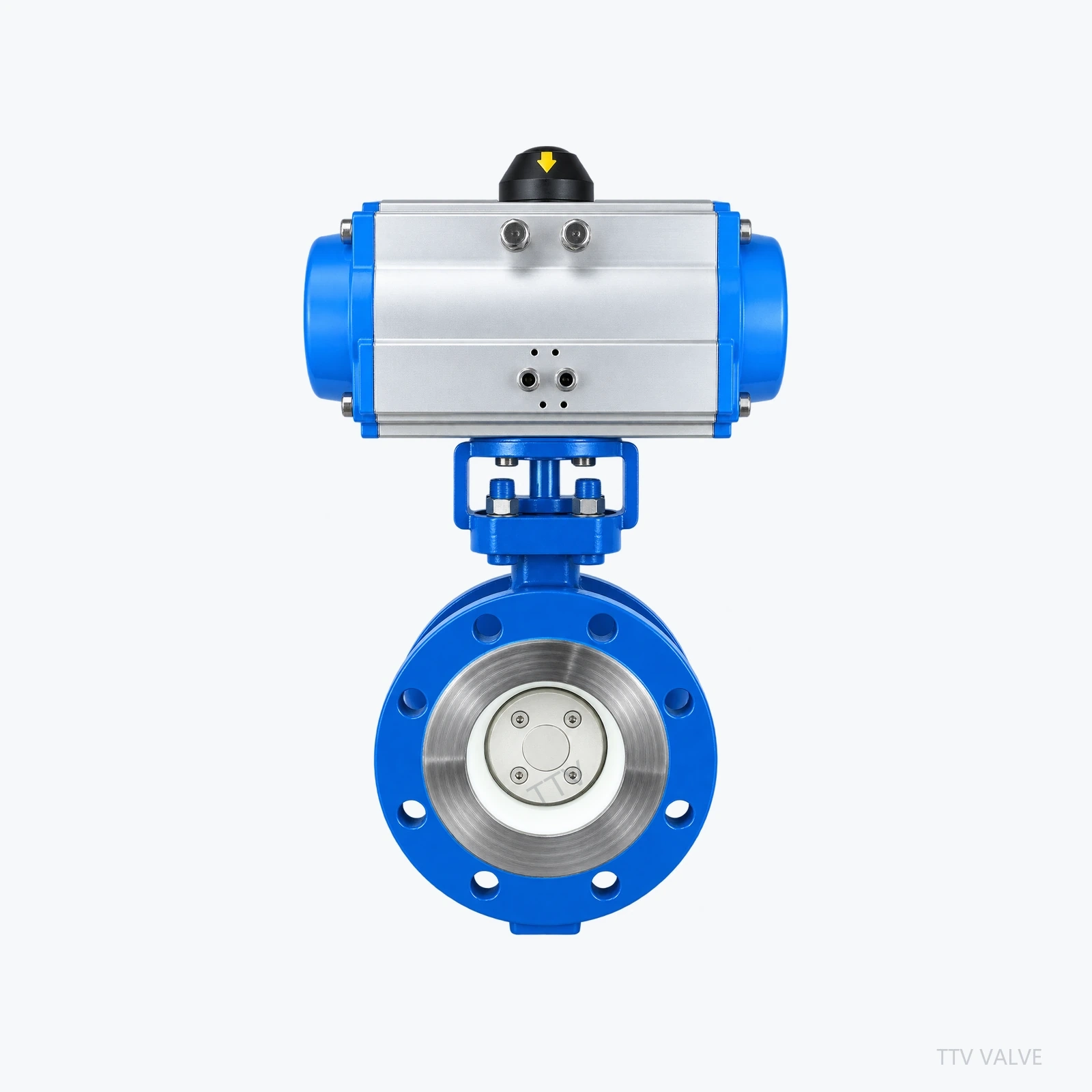 D643H气动法兰连接金属密封蝶阀实物